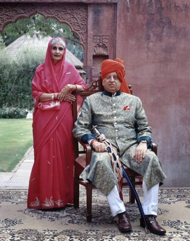 Th. Sundar Singh Ji With His Wife Thakurani Chanda Kanwar Ji