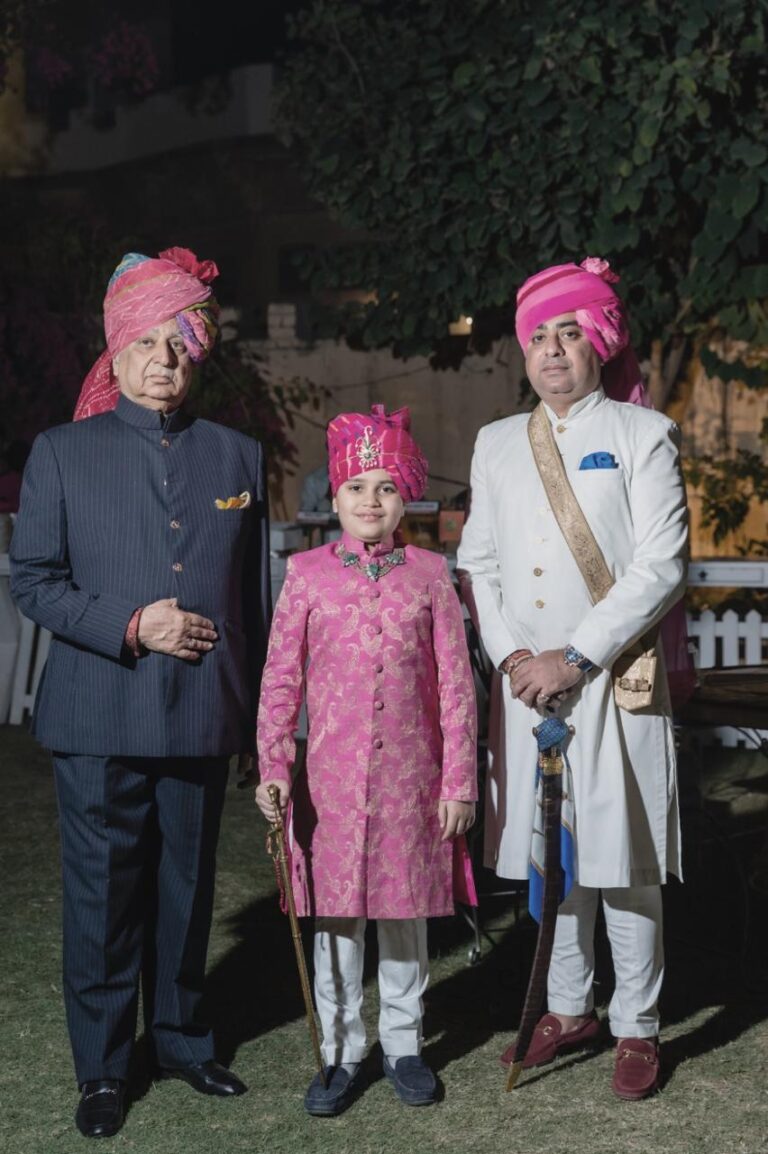 Th. Sunder Singh Ji with his son Kr. Vikramaditya Singh Sodawas & grandson Bh. Garvaaditya Singh Sodawas